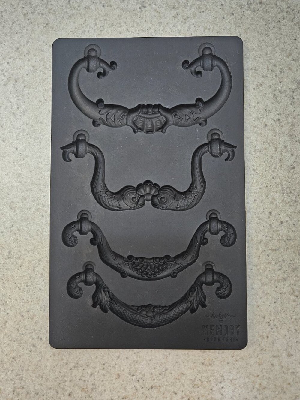 Antique-Style Decorative Handles Silicone Mold - Black